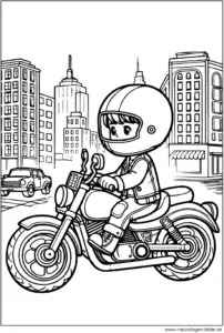 malvorlage-motorradfahrer-in-der-stadt