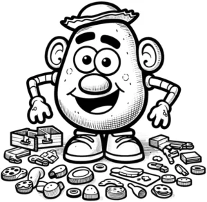 malvorlage-mr-potato-head-mit-spielzeugteilen