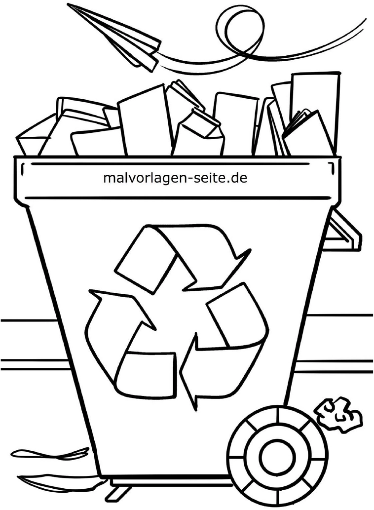 malvorlage-muellcontainer-recycling-symbol