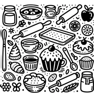 malvorlage-nahrungsmittel-und-kuechengekaeufe-zum-ausdrucken