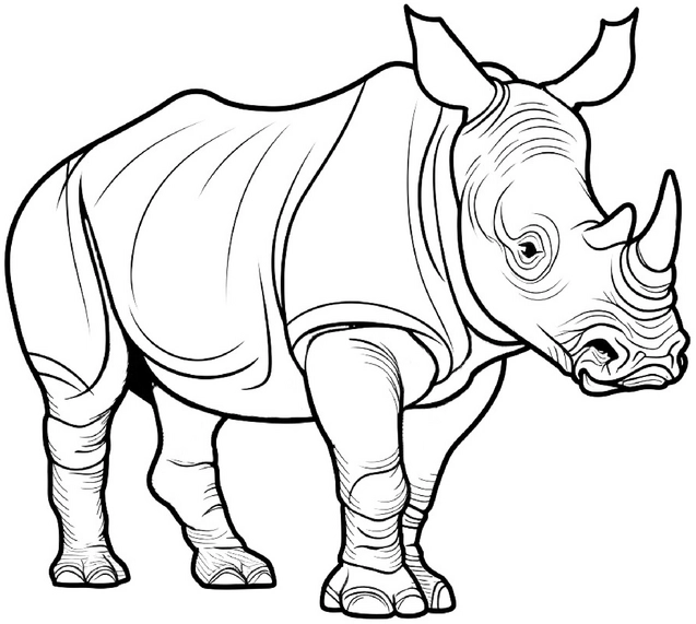 malvorlage-nashorn-ausmalen