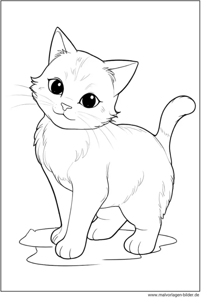 malvorlage-niedliche-katze-ausmalen