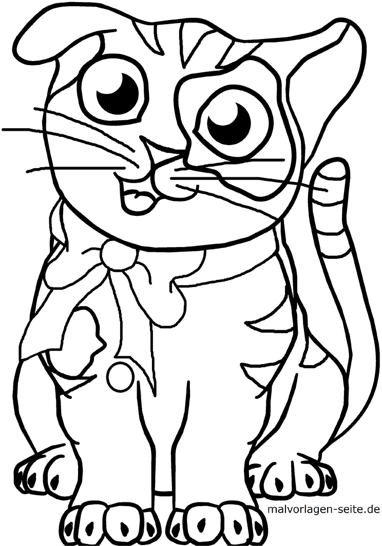 malvorlage-niedliche-katze-mit-fliege