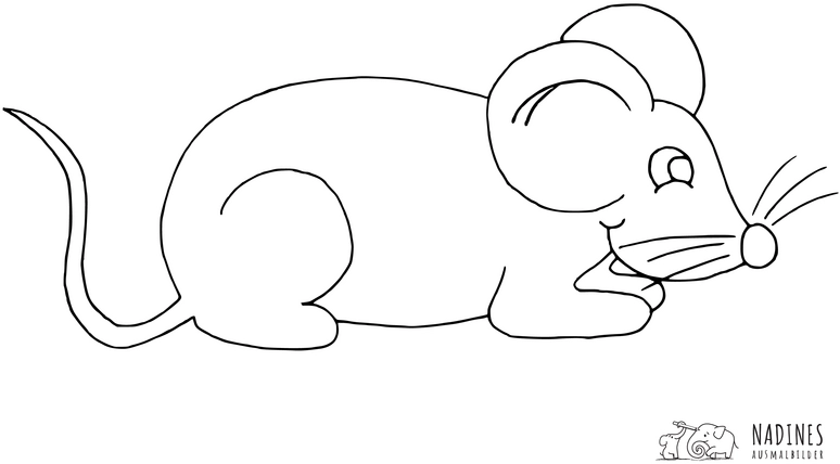 malvorlage-niedliche-maus-zum-ausmalen