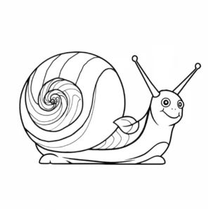 malvorlage-niedliche-schnecke-mit-spiralgehaeuse