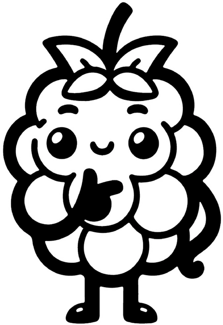 malvorlage-niedliche-traube-mit-freundlichem-gesicht