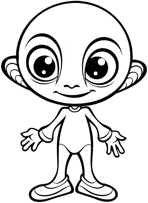 malvorlage-niedlicher-ausserirdischer