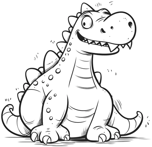 malvorlage-niedlicher-dinosaurier-ausmalbild