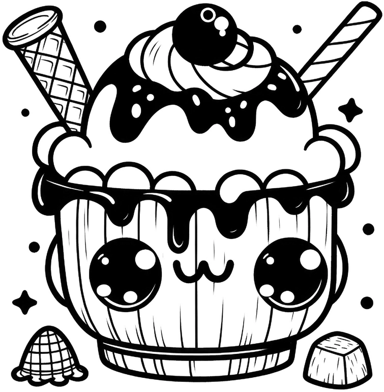 malvorlage-niedlicher-eisbecher-mit-sahne-und-kirsche