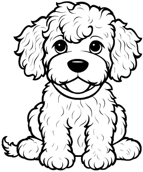malvorlage-niedlicher-hund-zum-ausmalen