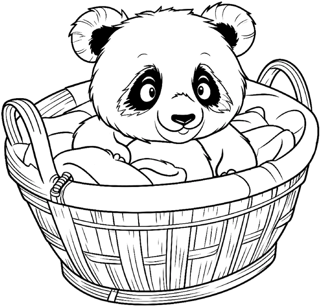 malvorlage-niedlicher-panda-im-korb