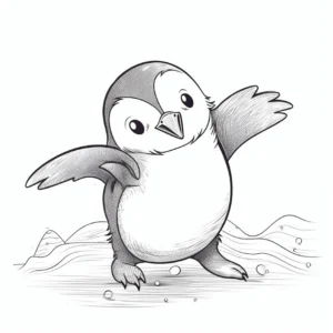 malvorlage-niedlicher-pinguin-fuer-kinder