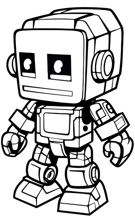 malvorlage-niedlicher-roboter-ausmalbild