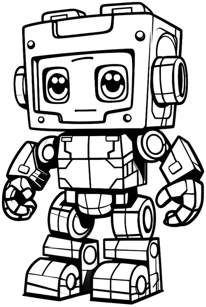 malvorlage-niedlicher-roboter-zum-ausmalen