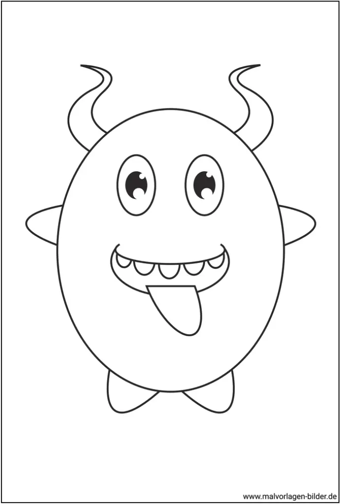 malvorlage-niedliches-monster-ausmalen