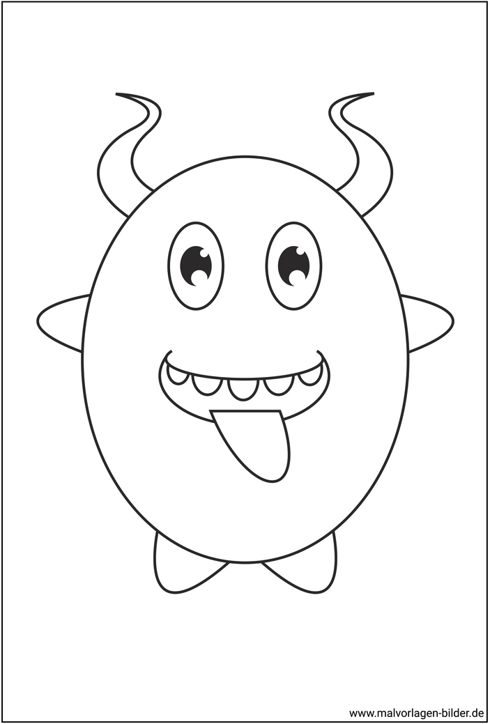 malvorlage-niedliches-monster-ausmalen