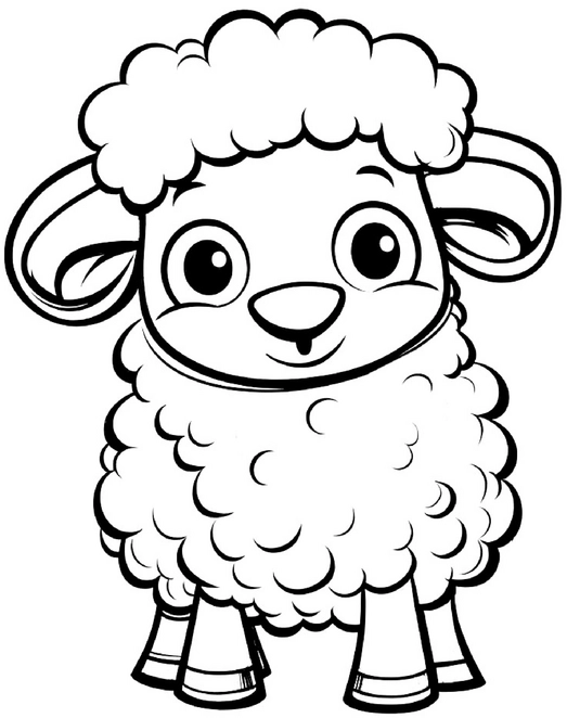 malvorlage-niedliches-schaf-fuer-kinder