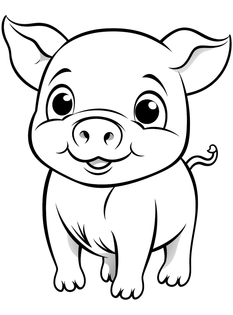 malvorlage-niedliches-schweinchen-fuer-kinder