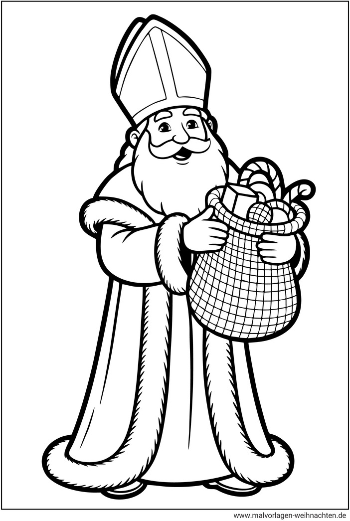malvorlage-nikolaus-geschenk-sack