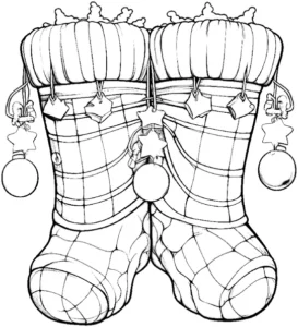 malvorlage-nikolausstiefel-festliche-dekoration