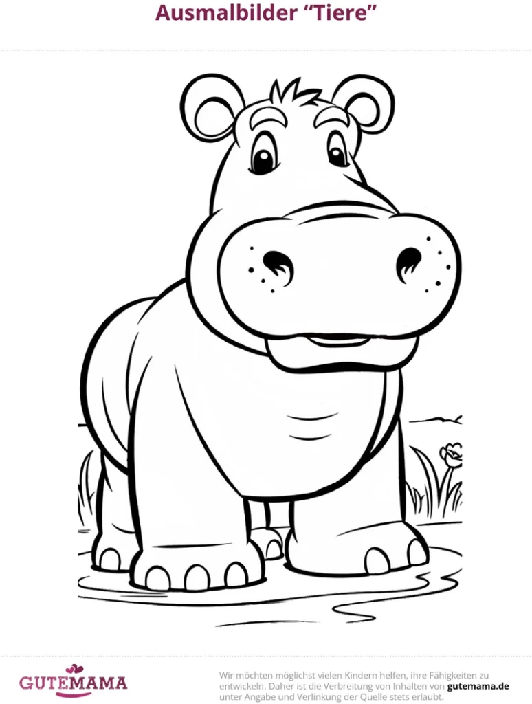 malvorlage-nilpferd-kreatives-ausmalen-fuer-kinder