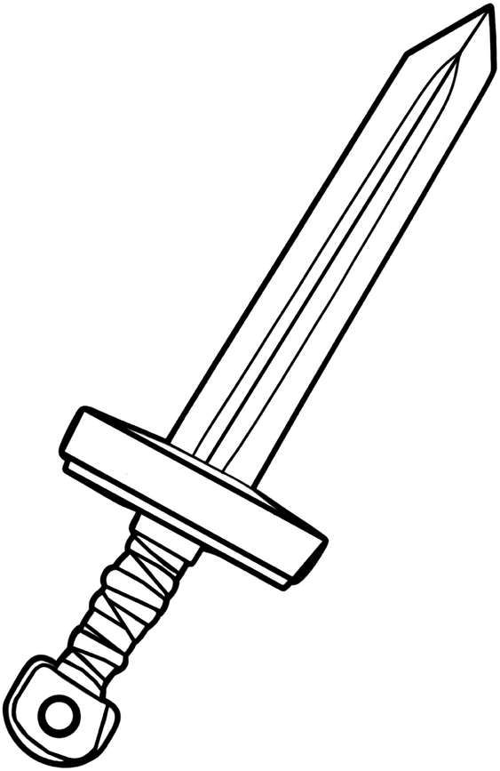 malvorlage-ninja-schwert-ausmalen