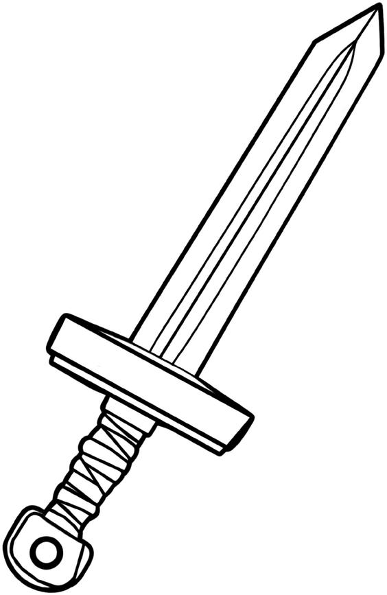 malvorlage-ninja-schwert-fuer-kinder