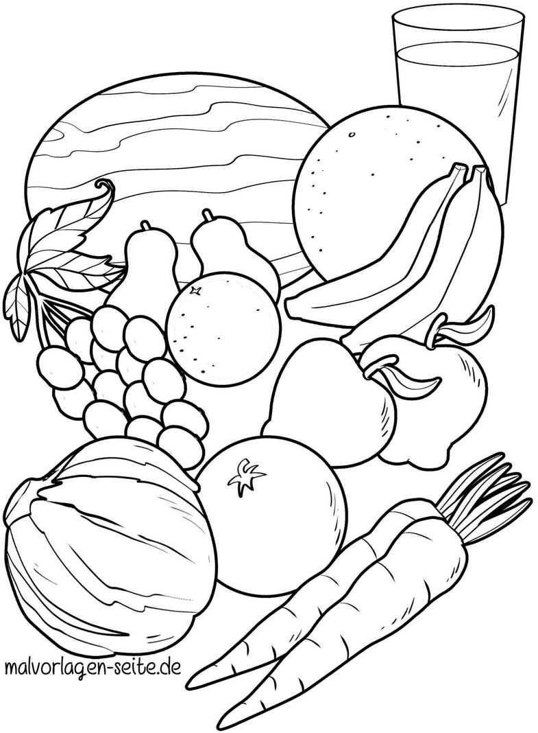 malvorlage-obst-und-gemuese-mit-vielfalt