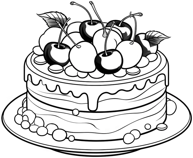 malvorlage-obstkuchen-mit-kirschen