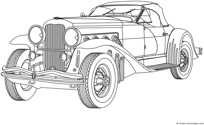 malvorlage-oldtimer-fahrzeug-kreatives-ausmalen