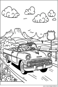 malvorlage-oldtimer-in-der-landschaft