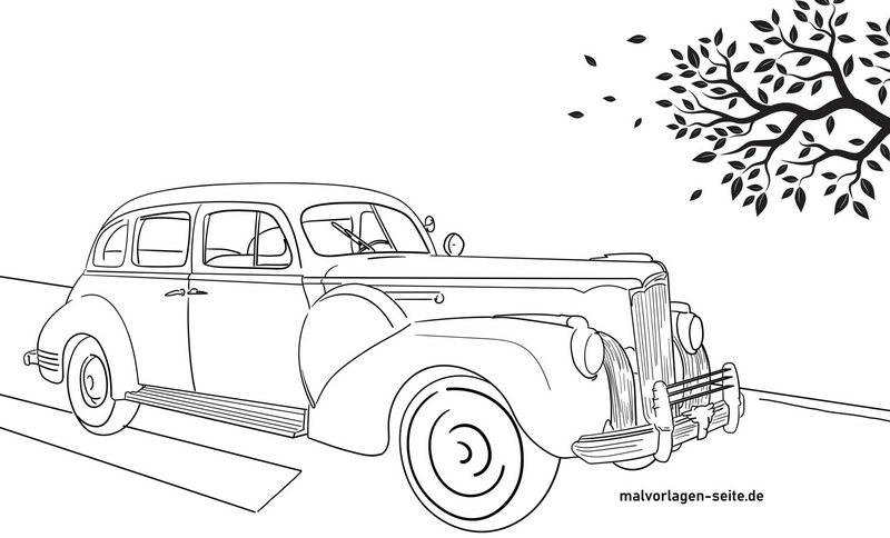 malvorlage-oldtimer-klassisches-auto