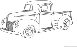 malvorlage-oldtimer-pickup-fuer-kinder