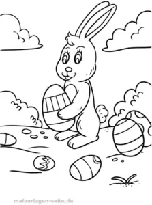 malvorlage-osterhase-bunte-eier