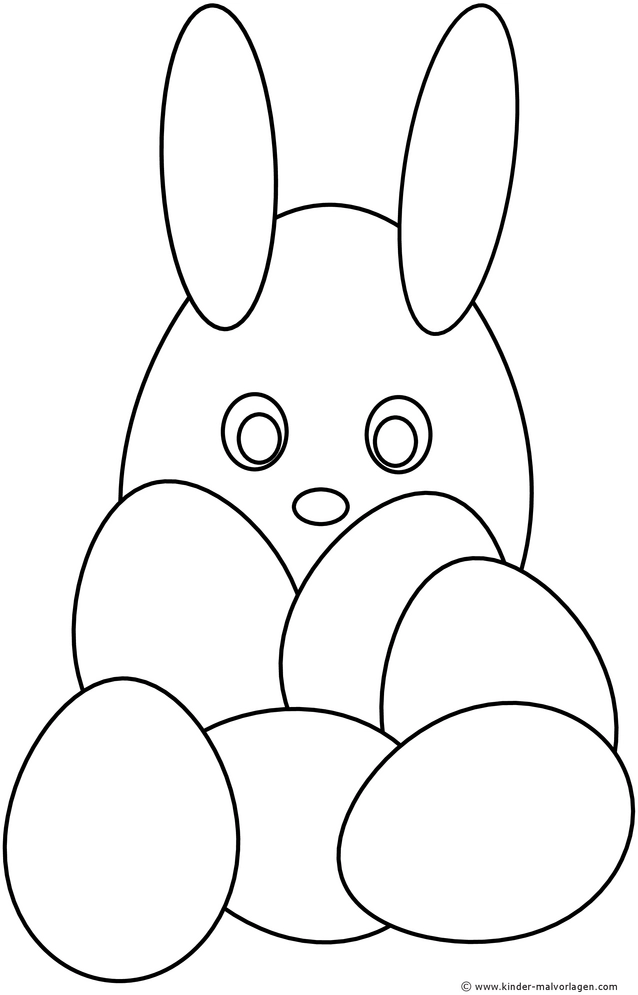 malvorlage-osterhase-und-eier