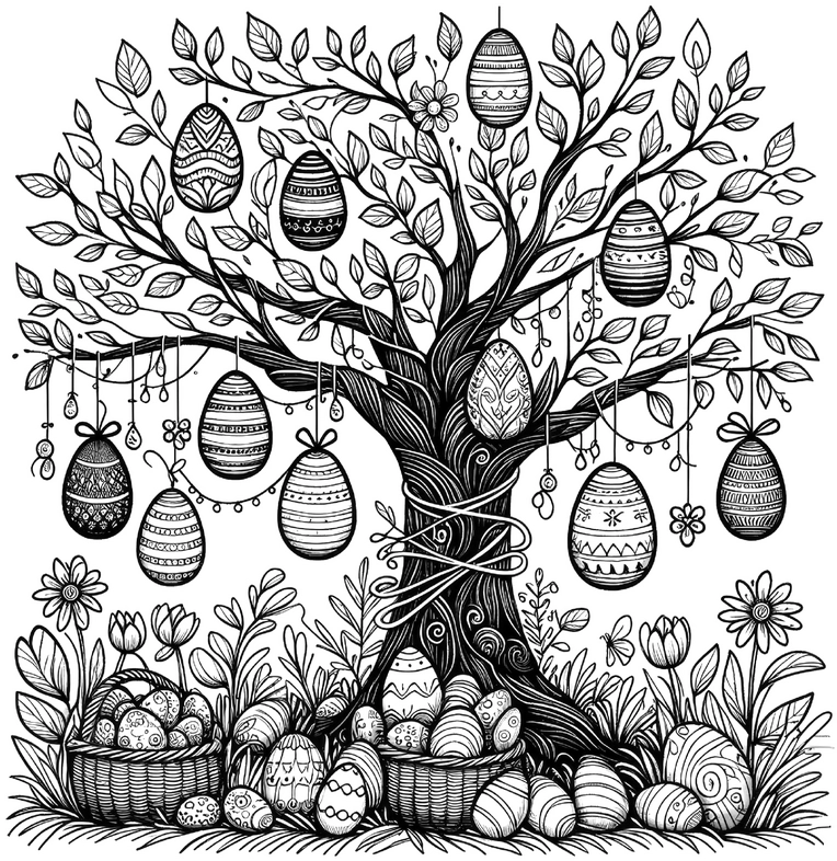 malvorlage-ostern-baum-mit-eiern
