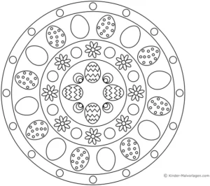 malvorlage-ostern-bunte-eier-blumen
