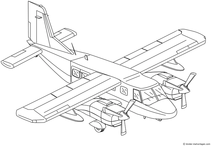 malvorlage-passagierflugzeug-ausmalen