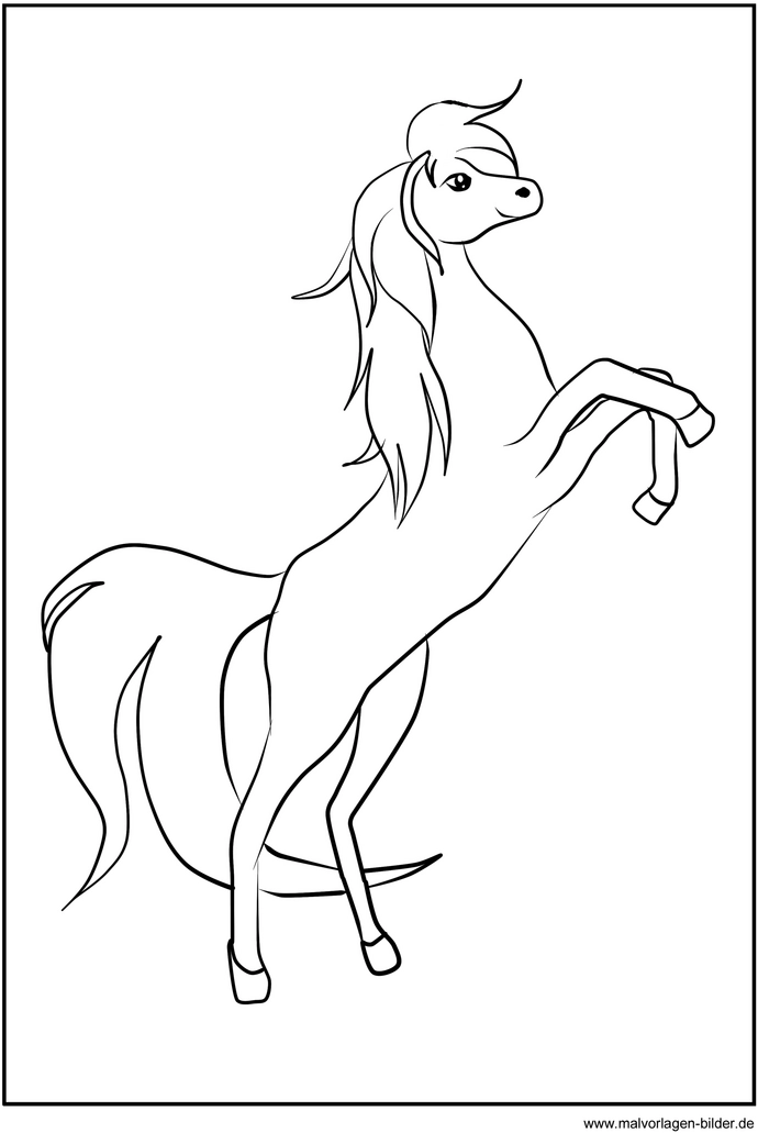 malvorlage-pferd-majestatisch-ausmalen