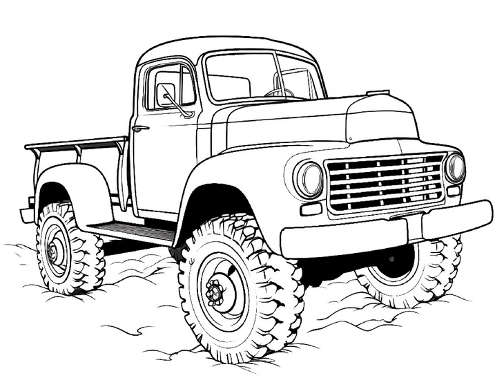 malvorlage-pickup-truck-ausmalen