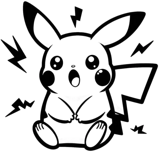 malvorlage-pikachu-mit-blitzsymbolen-zum-ausmalen