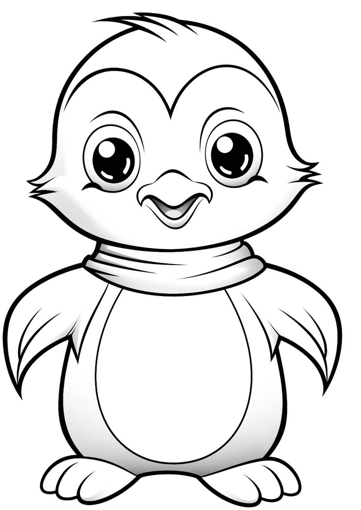 malvorlage-pinguin-mit-schal-zum-ausmalen