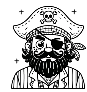 malvorlage-pirat-mit-augenklappe-und-totenkopf