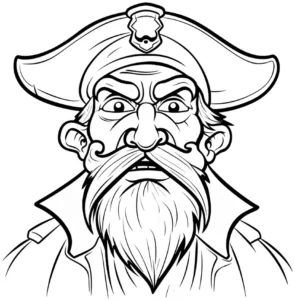 malvorlage-piratenkapitaen-mit-bart-und-hut