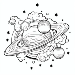malvorlage-planeten-und-sterne-im-weltall