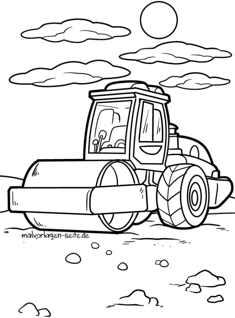 malvorlage-planierraupe-kreative-bauprojekte