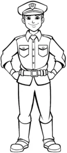 malvorlage-polizei-beamter-ausmalbild-kinder