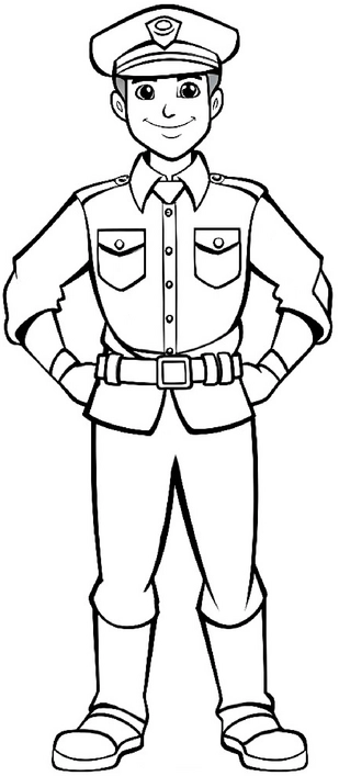 malvorlage-polizei-beamter-ausmalbild-kinder