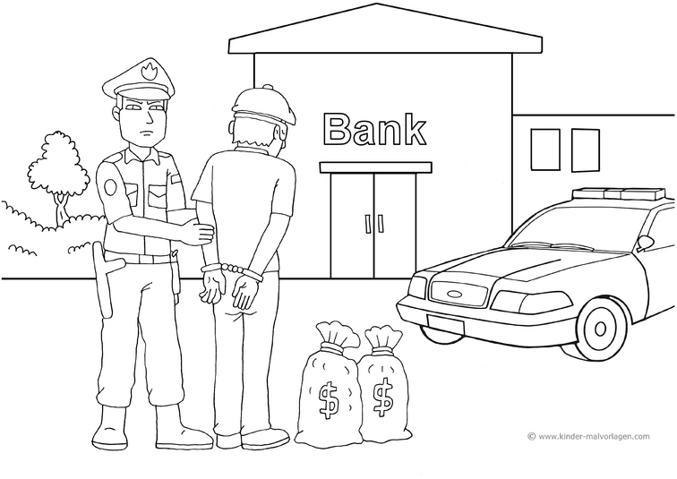 malvorlage-polizei-festnahme-bankueberfall