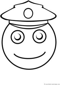 malvorlage-polizei-mit-smiley-und-hut